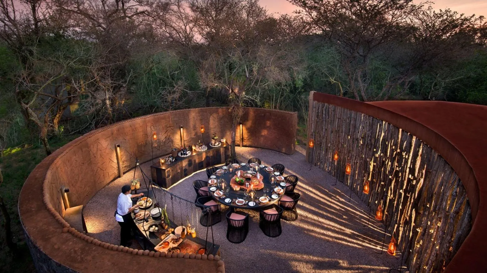 Bush dinner under the African stars at Itaga
